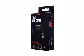 KABEL MAXLIFE 3W1 MICRO TYPE-C IPHONE