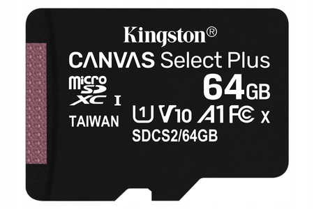 KARTA PAMIĘCI KINGSTON 64GB microSDXC + ADAPTER