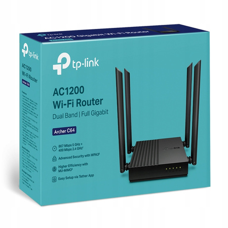 BEZPRZEWODOWY ROUTER TP-LINK ARCHER C64 Wi-Fi AC1200