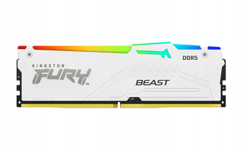 PAMIĘĆ RAM DDR5 KINGSTON FURY BEAST WHITE RGB 64GB 6000MHz DIMM 2x32GB