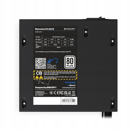 ZASILACZ ATX ENDORFY ELEMENTUM E5 450W 80 PLUS