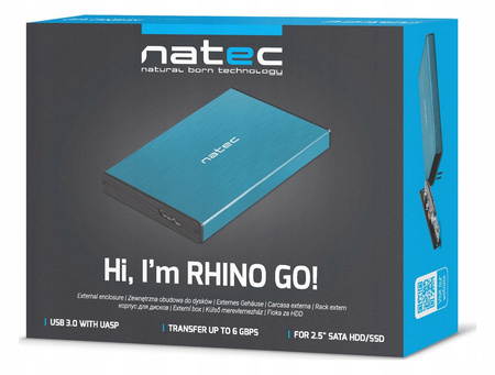 KIESZEŃ OBUDOWA NATEC RHINO GO 2,5'' SATA USB 3.0