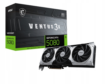 KARTA GRAFICZNA MSI GEFORCE RTX 5080 VENTUS 3X OC PLUS 16GB GDDR7 DLSS4