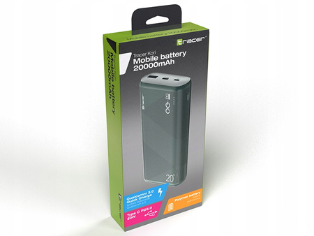 POWERBANK TRACER 20000mAh KORI GREEN PD20W QC3.0