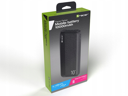 POWER BANK TRACER 10000mAh PARKER CZARNY 2xUSB